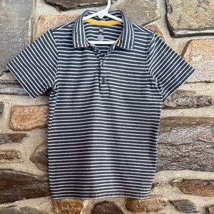 Tea Collection blue and gray Striped Polo